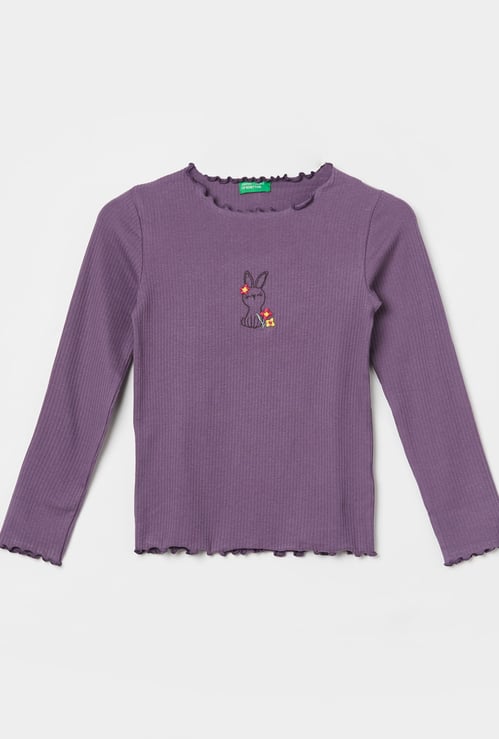 UNITED COLORS OF BENETTON Girls Ribbed Top