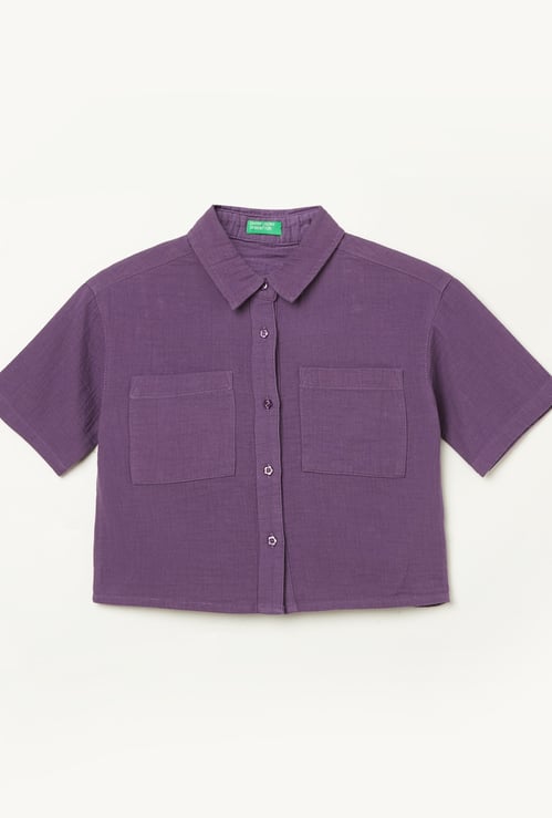 UNITED COLORS OF BENETTON Girls Textured Shirt