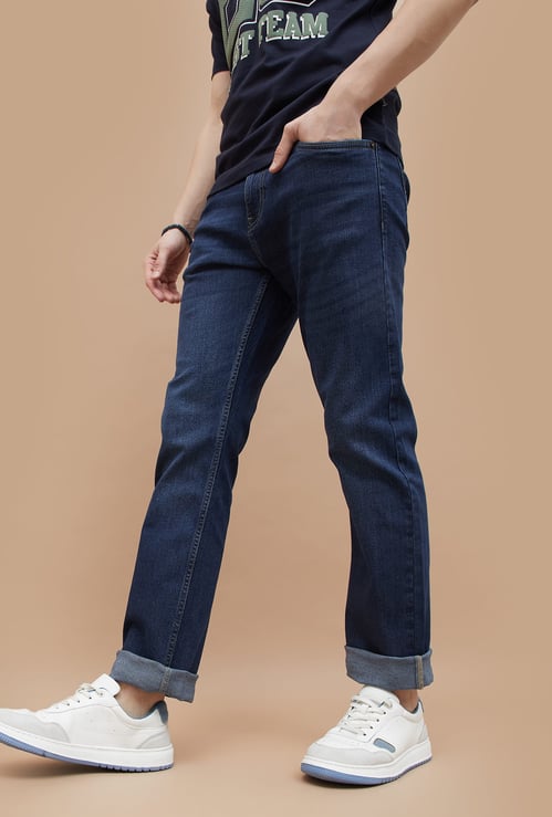 DENIMIZE Washed Slim Straight Jeans
