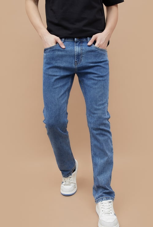DENIMIZE Washed Slim Straight Jeans