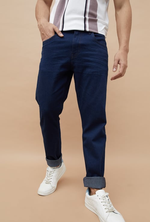 DENIMIZE Solid Slim Tapered Jeans