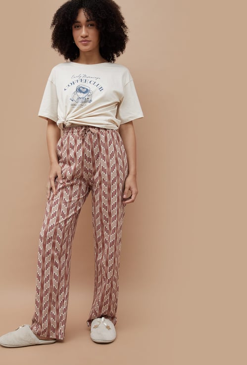 GINGER Printed Elasticated Pyjamas