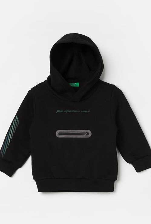 UNITED COLORS OF BENETTON Boys Back Print Hooded Sweatshirt