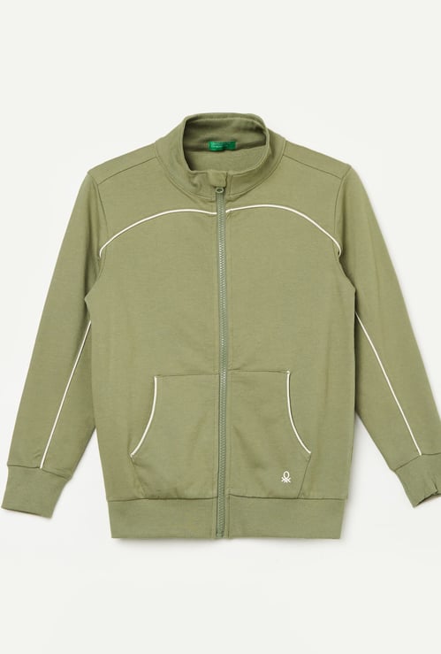 UNITED COLORS OF BENETTON Boys Contrast Trim Jacket