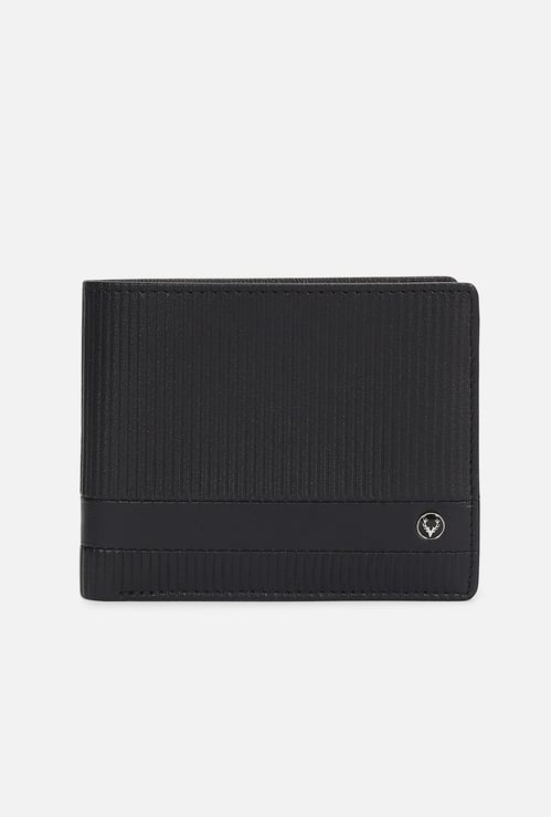 ALLEN SOLLY Textured Leather Bi-Fold Wallet