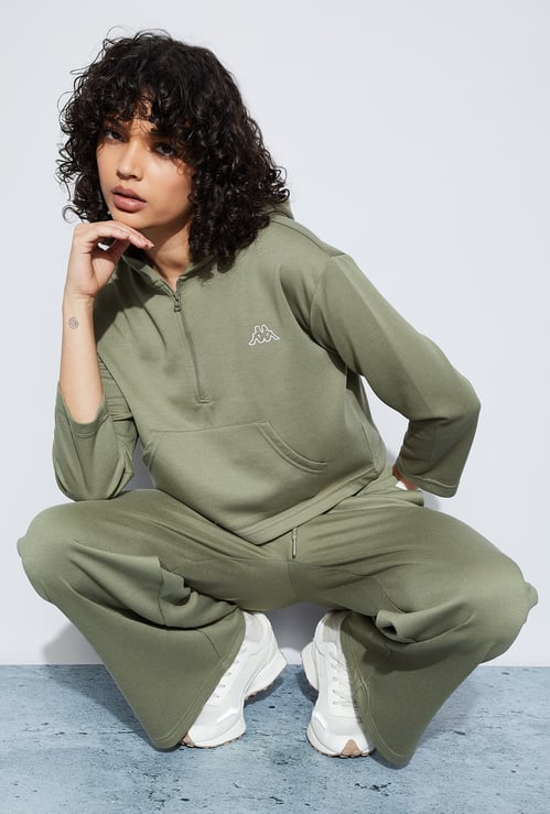 KAPPA Solid Hooded Sports T-shirt