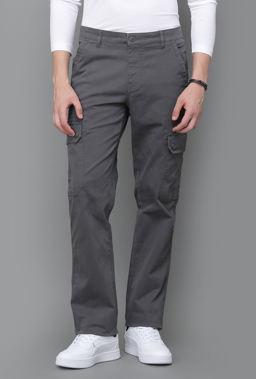 T-BASE Solid Regular Fit Cargos