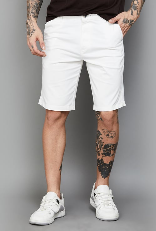T-BASE Solid Regular Fit Shorts