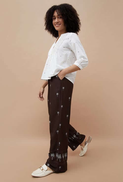 FAME FOREVER Embroidered Trousers