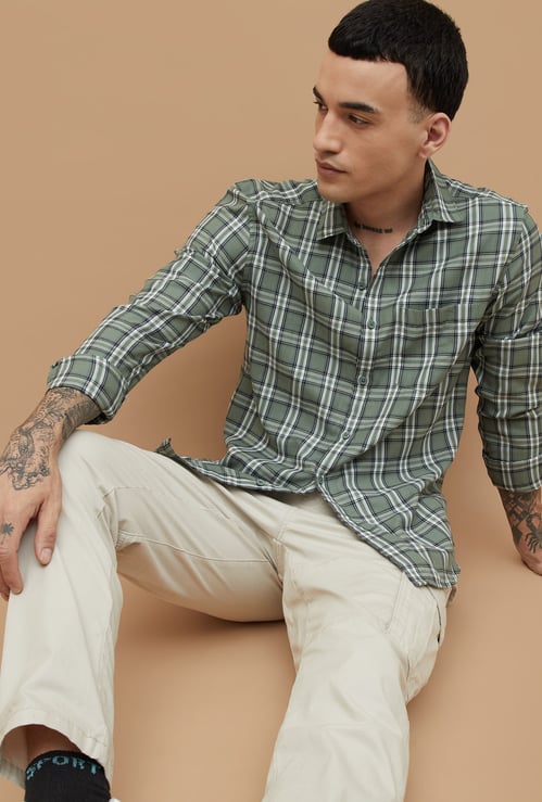 FAME FOREVER Checked Smart Fit Shirt
