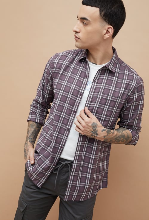 FAME FOREVER Checked Smart Fit Shirt