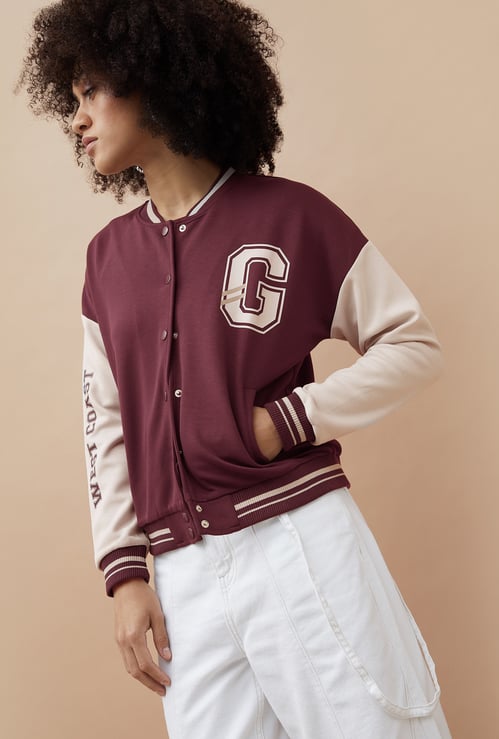 GINGER Colourblock Varsity Jacket