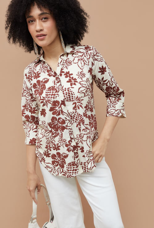 COLOUR ME Floral Print Shirt Style Tunic