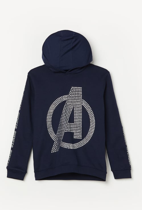 FAME FOREVER Boys Avengers Embellished Hooded Sweatshirt