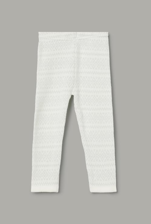 JUNIORS Girls Woven Design Leggings