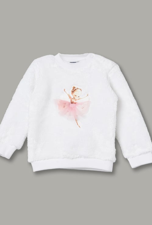 JUNIORS Girls Fairy Print Sweatshirt