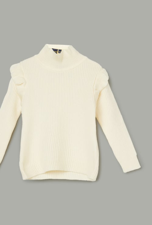 JUNIORS Girls Ribbed Sweater