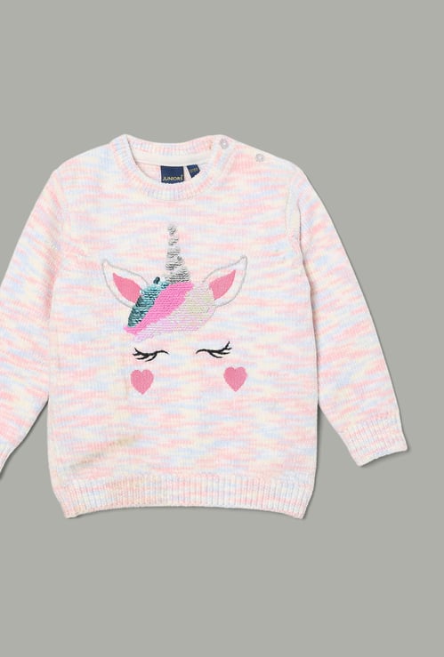 JUNIORS Girls Seqeuinned Sweater