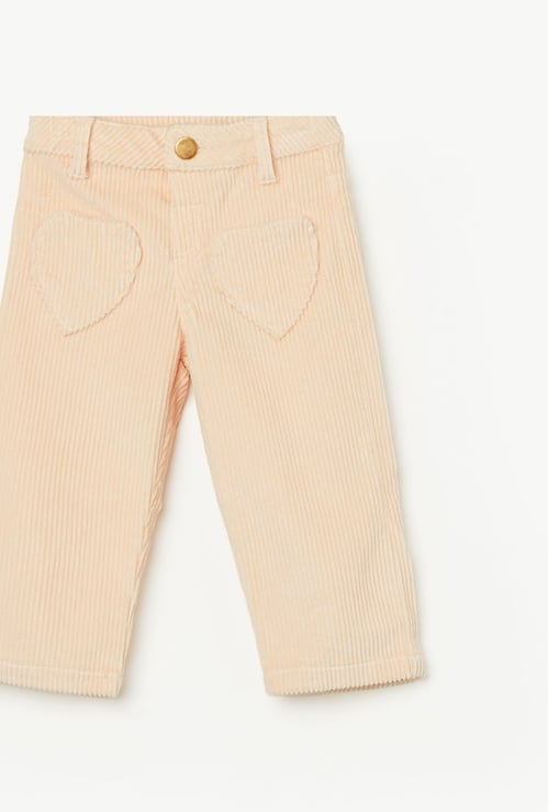 JUNIORS Girls Corduroy Regular Fit Trousers