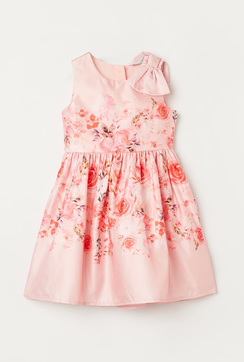 FAME FOREVER Girls Floral Print A-line Dress