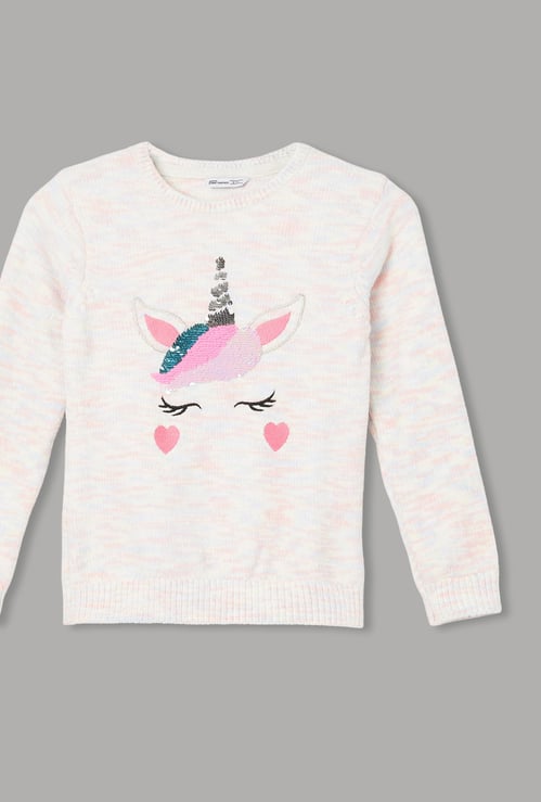 FAME FOREVER Girls Sequins Sweater