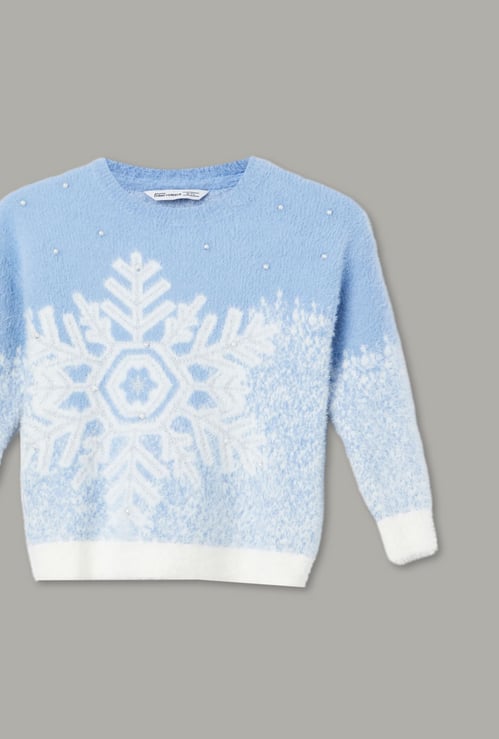 FAME FOREVER Girls Snowflake Sweater