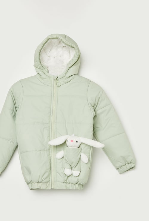 FAME FOREVER Puffer Jacket with Bunny Soft Toy