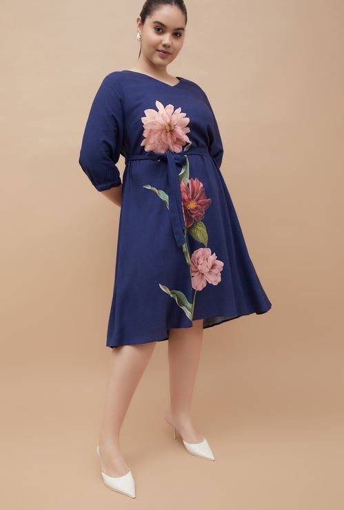 NEXUS Floral Print A-line Dress