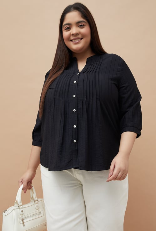 NEXUS Pin Tuck Detail Top