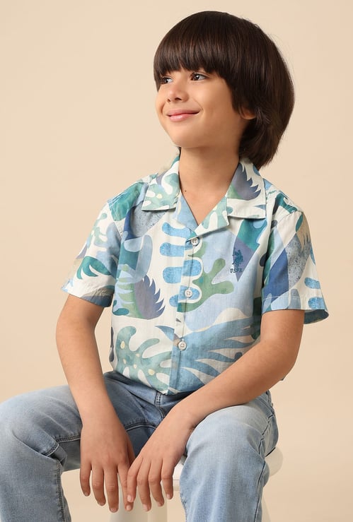 US POLO ASSN KIDS Boys Printed Shirt
