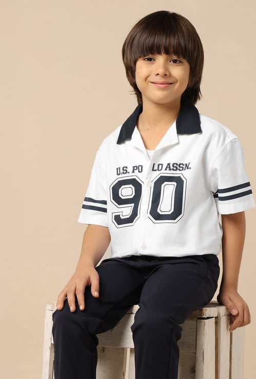 US POLO ASSN KIDS Boys Printed Shirt