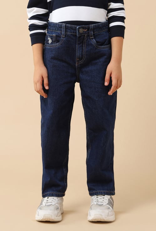 US POLO ASSN KIDS Boys Rinsed Comfort Fit Jeans