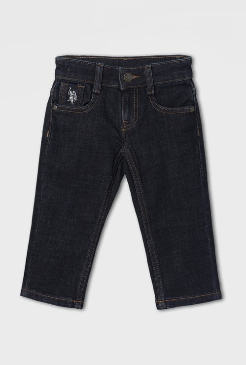 US POLO ASSN KIDS Boys Darkwashed Relaxed Fit Jeans