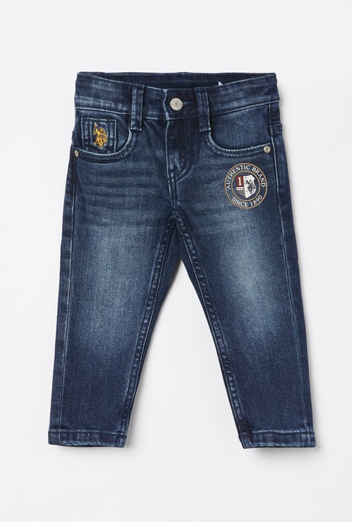 US POLO ASSN KIDS Boys Washed Comfort Fit Jeans