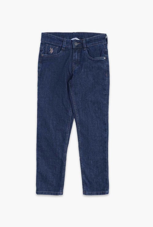 US POLO ASSN KIDS Boys Solid Slim Fit Jeans