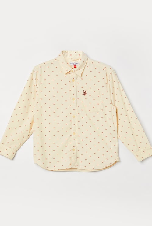 US POLO ASSN KIDS Boys Printed Shirt
