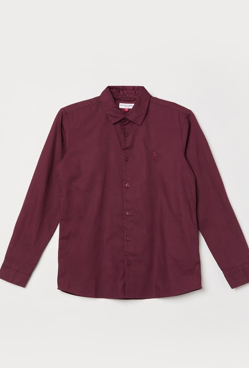 US POLO ASSN KIDS Boys Textured Shirt