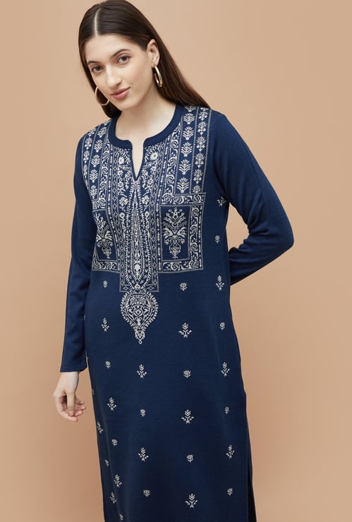 MELANGE Knitted Winterwear Kurta