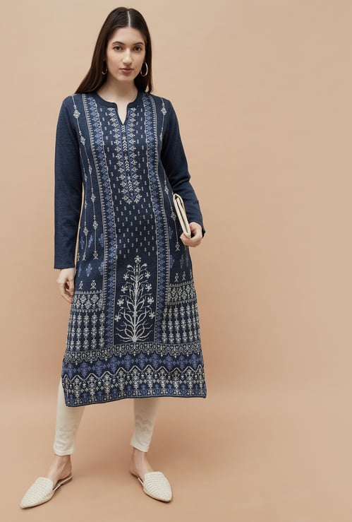 MELANGE Knitted Winter Kurta
