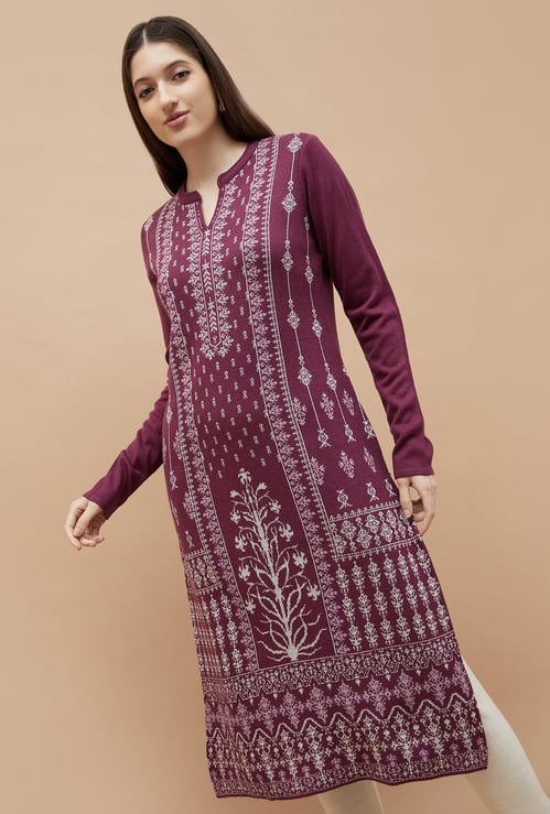 MELANGE Knitted Winter Kurta