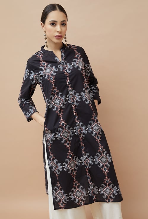 MELANGE Printed Straight Kurta