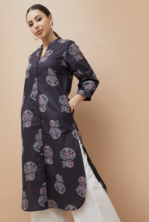 MELANGE Ethnic Motif Print Straight Kurta