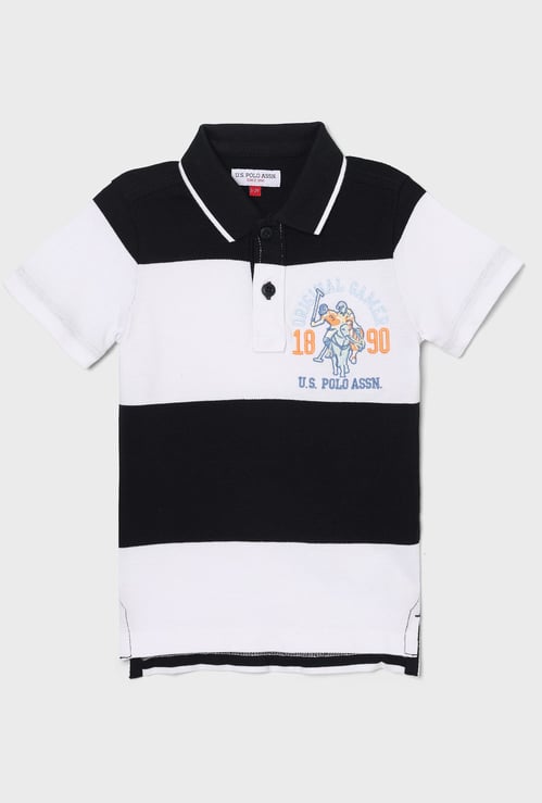 US POLO ASSN KIDS Boys Striped Polo T-shirt