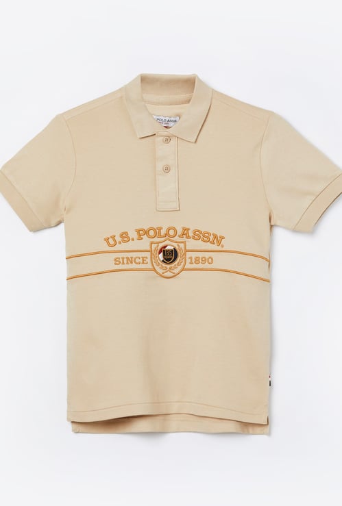 US POLO ASSN KIDS Boys Embroidered Polo T-shirt