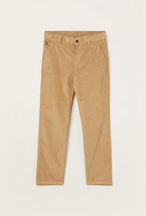 US POLO ASSN KIDS Corduroy Relaxed Fit Trousers