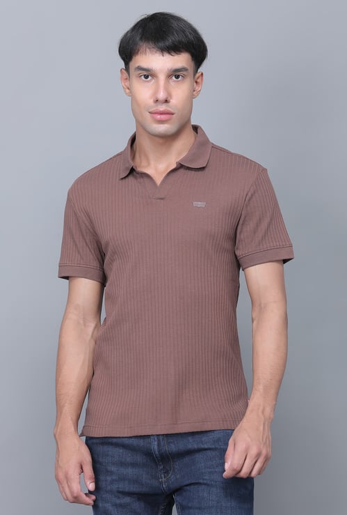 LEVI'S Textured Johnny Collar T-shirt