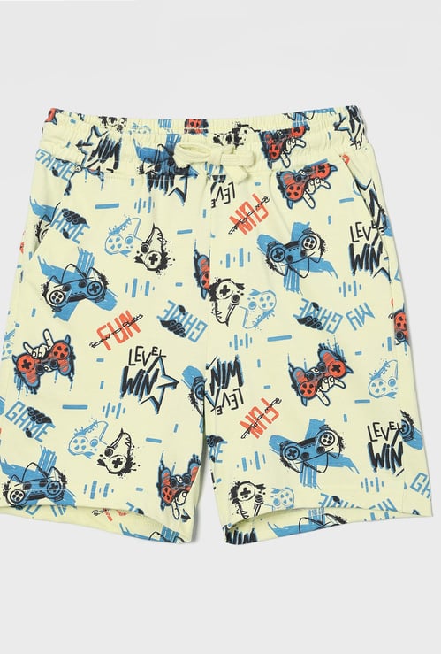 FAME FOREVER Boys Graphic Print Elasticated Shorts