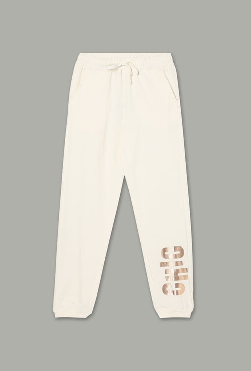 FAME FOREVER Girls Metallic Print Joggers