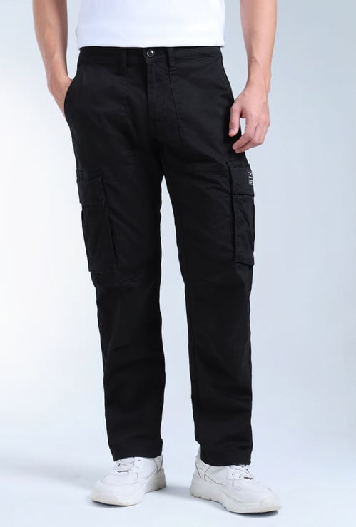 FLYING MACHINE Solid Mid-Rise Cargos