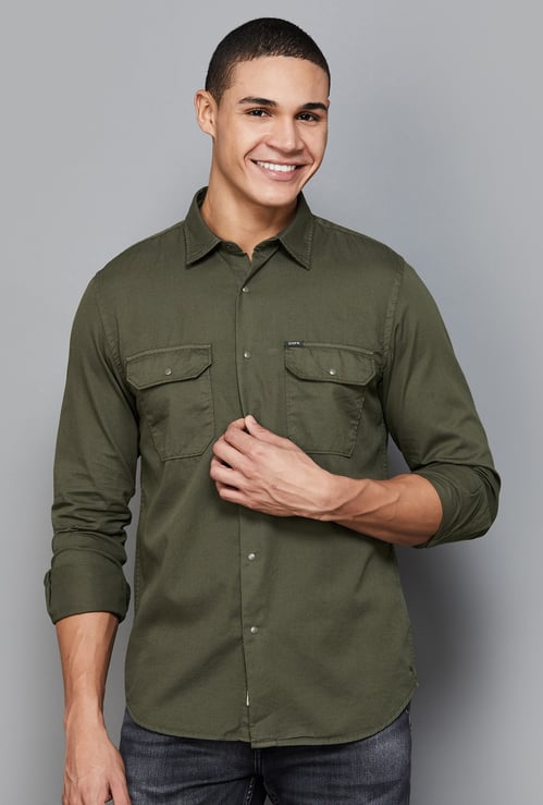 US POLO ASSN Solid Regular Fit Shirt
